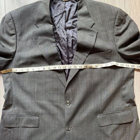 Brooks Brothers Blazer Sport Coat Jacket Men XL/2xl Gray Wool Plaid No Size Tag - Picture 7 of 16